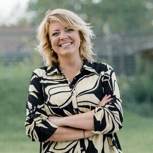 NWT Rachel Zoe Black & beige floral 3/4 sleeve linen women button up shirt 2XL